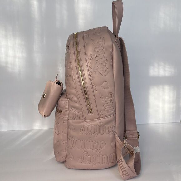 NEW JUICY COUTURE Pink League Backpack Dusty Blush 11JCCPHJC-LJB W/Tags $99 MSRP - Picture 4 of 9